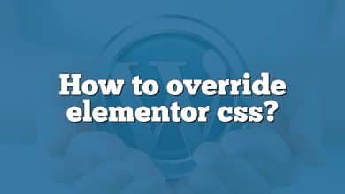 How to override elementor css?