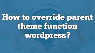 How to override parent theme function wordpress?