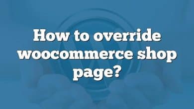 How to override woocommerce shop page?