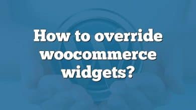 How to override woocommerce widgets?