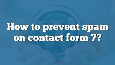 How to prevent spam on contact form 7?