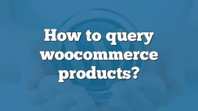 How to query woocommerce products?