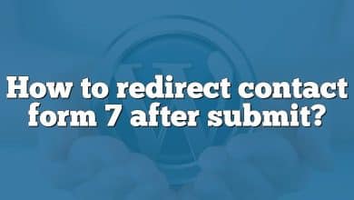 How to redirect contact form 7 after submit?