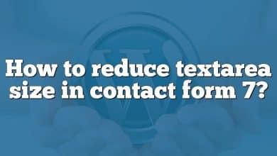 How to reduce textarea size in contact form 7?