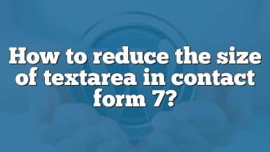 How to reduce the size of textarea in contact form 7?