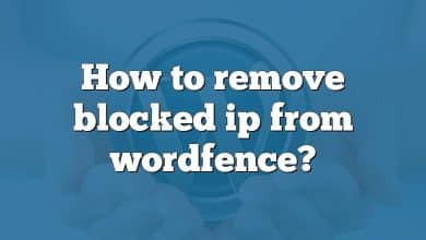 How to remove blocked ip from wordfence?