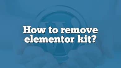 How to remove elementor kit?