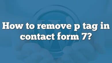 How to remove p tag in contact form 7?