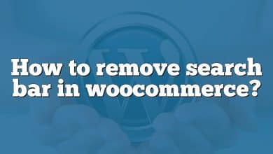 How to remove search bar in woocommerce?