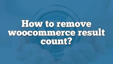 How to remove woocommerce result count?