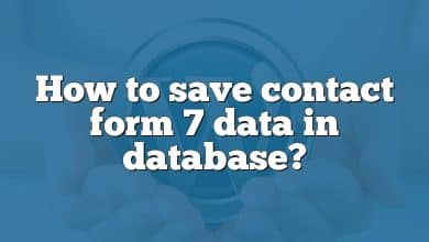 How to save contact form 7 data in database?