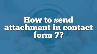 How to send attachment in contact form 7?