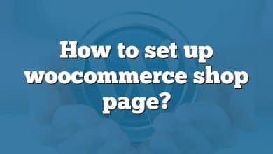 How to set up woocommerce shop page?