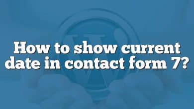 How to show current date in contact form 7?