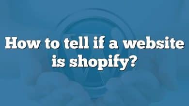 How to tell if a website is shopify?