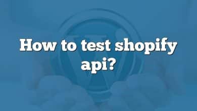 How to test shopify api?