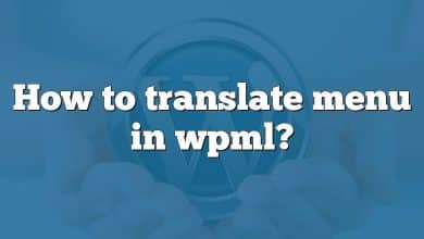 How to translate menu in wpml?