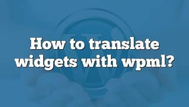 How to translate widgets with wpml?