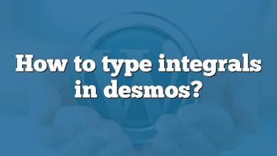 How to type integrals in desmos?