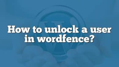 How to unlock a user in wordfence?