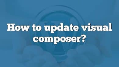 How to update visual composer?