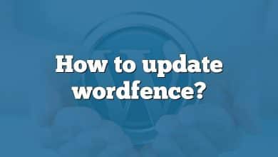 How to update wordfence?