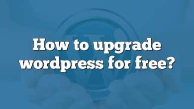 How to upgrade wordpress for free?