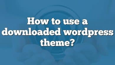How to use a downloaded wordpress theme?