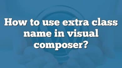 How to use extra class name in visual composer?