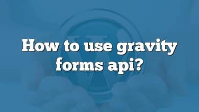 How to use gravity forms api?