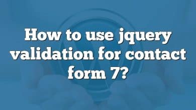 How to use jquery validation for contact form 7?