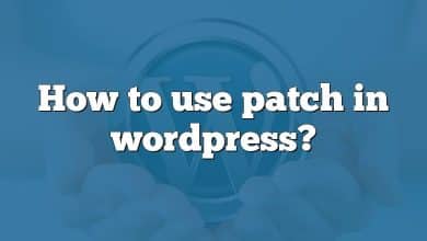How to use patch in wordpress?