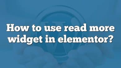 How to use read more widget in elementor?