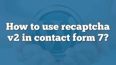 How to use recaptcha v2 in contact form 7?