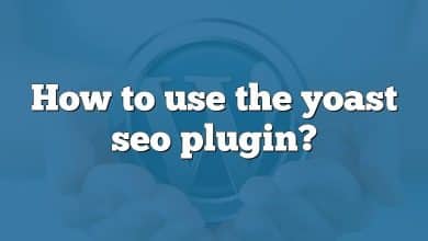 How to use the yoast seo plugin?