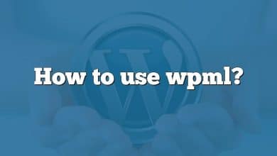 How to use wpml?