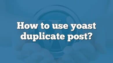 How to use yoast duplicate post?