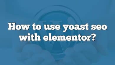 How to use yoast seo with elementor?