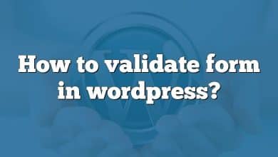 How to validate form in wordpress?