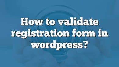 How to validate registration form in wordpress?