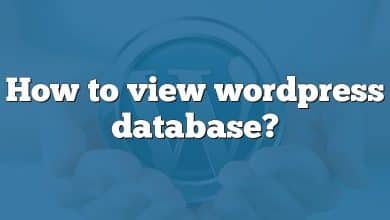 How to view wordpress database?