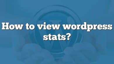 How to view wordpress stats?
