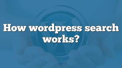 How wordpress search works?