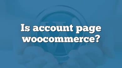 Is account page woocommerce?