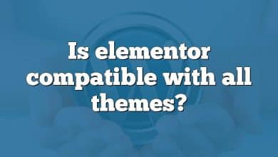 Is elementor compatible with all themes?