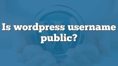 Is wordpress username public?