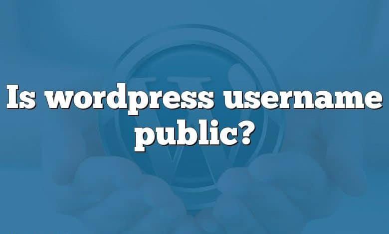 Is wordpress username public?