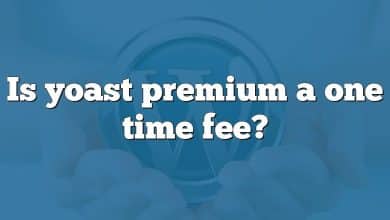 Is yoast premium a one time fee?