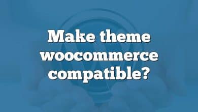 Make theme woocommerce compatible?