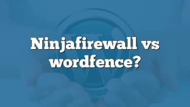 Ninjafirewall vs wordfence?